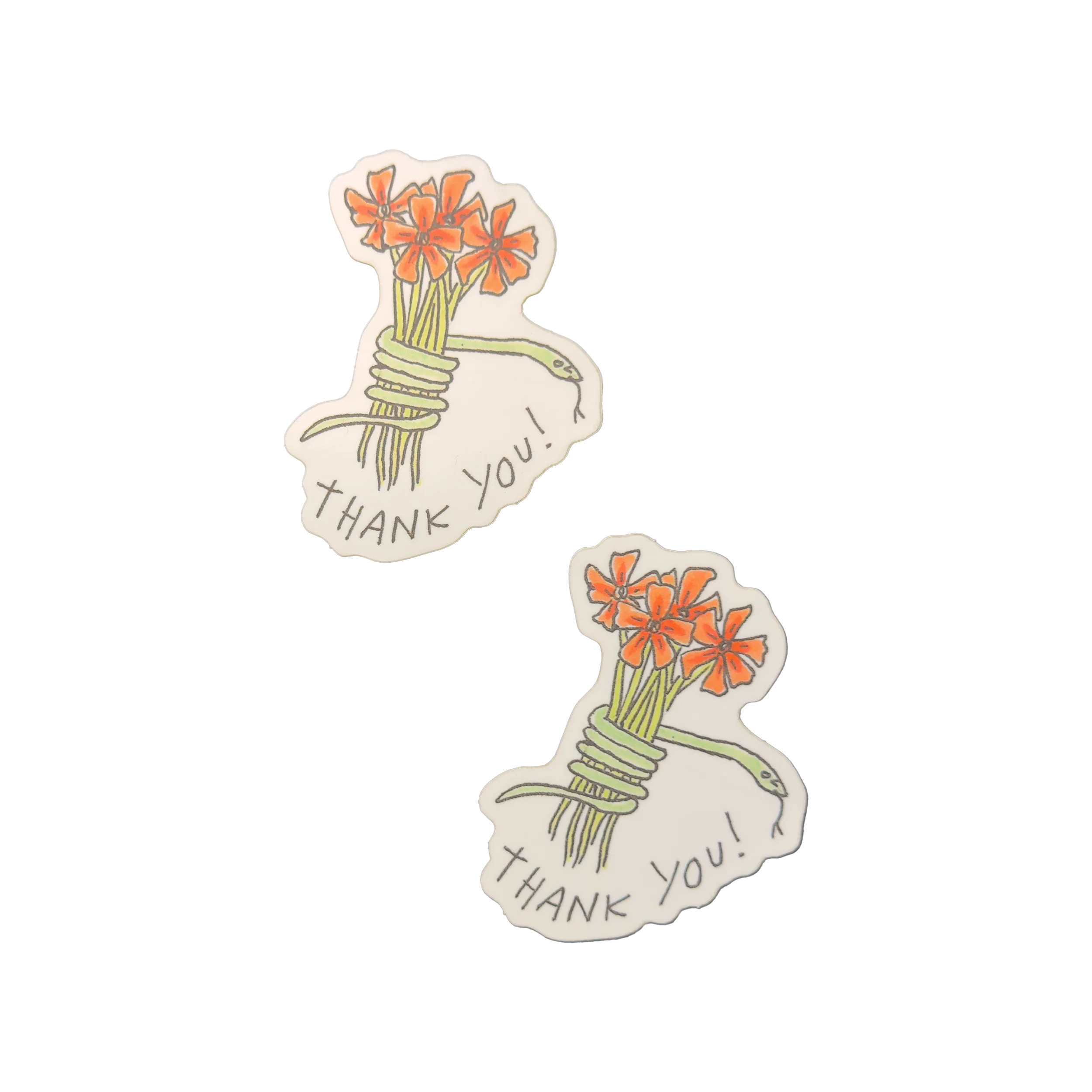 Thank You Snake Sticker